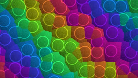 Futuristic Topographic Rainbow Vector Background