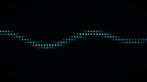 Geometric Neon Frequency Waveform Horizontal
