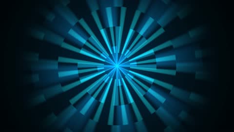 Geometric Neon Sunburst Singularity Horizontal
