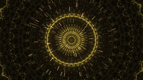Gilded Supernova Vortex Mandala Fractal