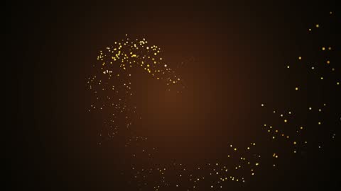 Golden Celestial Dust Nebula Horizontal