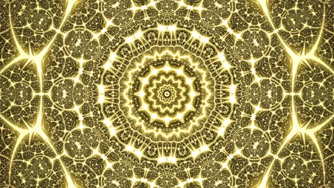 Golden Filigree Orbit Mandala Fractal