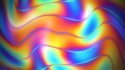 Holographic Neon Wave Energy Background