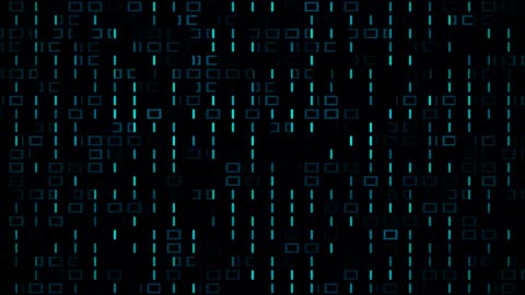 Horizontal Binary Data Transmission Stream