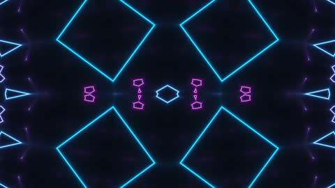 Infinite Neon Cyber Tunnel Horizontal