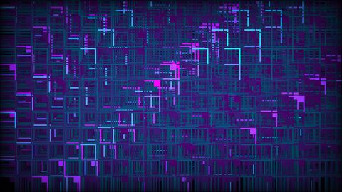 Intricate Geometric Circuit Board and