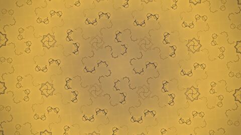 Intricate Golden Star Web Fractal