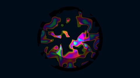 Iridescent Cartoon Oil Slick Horizontal