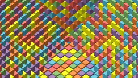 Isometric Color Cubes Disappear From
