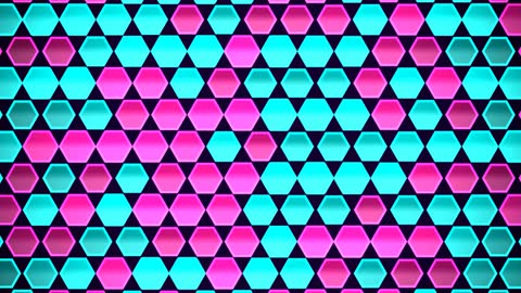 Kinetic Pop Hexagon Honeycomb Neon