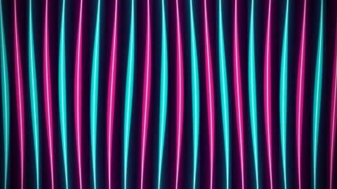 Kinetic Pop Neon Ribbon Geometric