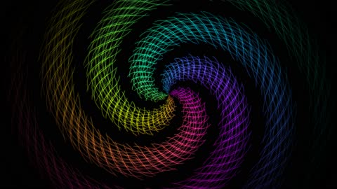 Kinetic Rainbow Ribbon Wave Background