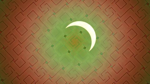 Luminous Crescent Fractal Weave Horizontal