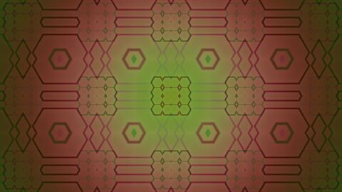 Luminous Fractal Hexagon Shield Horizontal