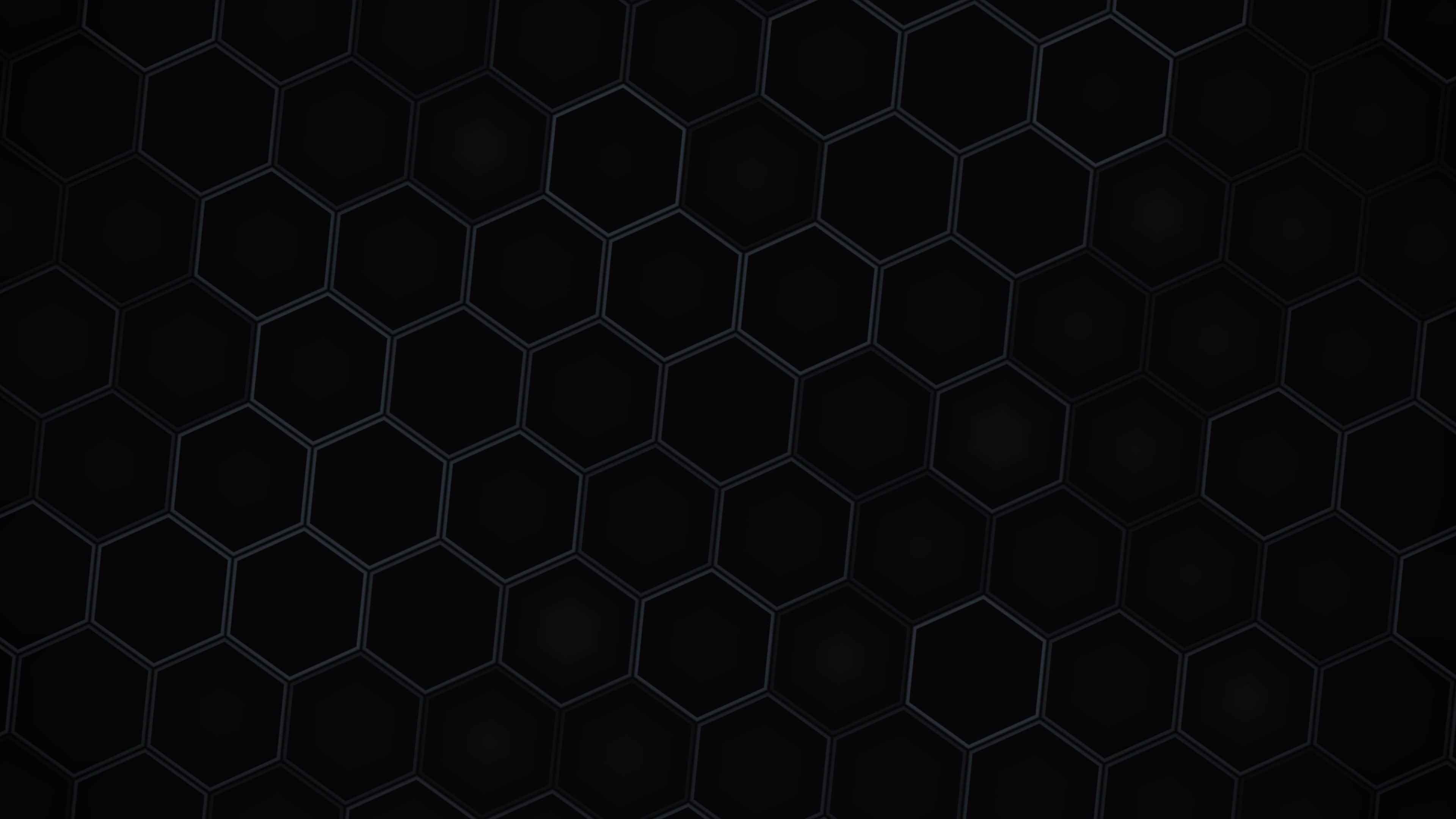 Minimalist Black Hexagon Grid Background