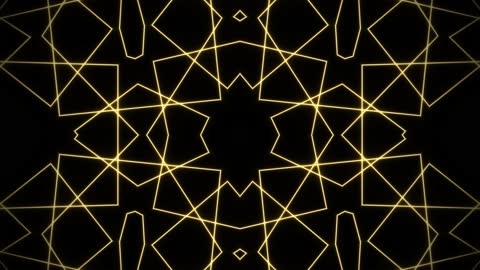 Minimalist Golden Geometric Fractal Background