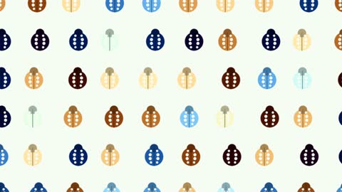 Minimalist Rainbow Ladybug Seamless Background