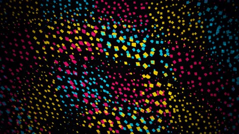 Modern Abstract Diamond Wavefront Particles