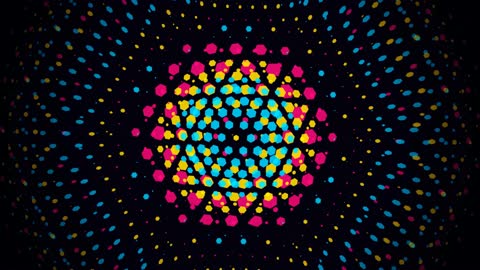 Modern Abstract Hexagonal Wavefront Horizontal