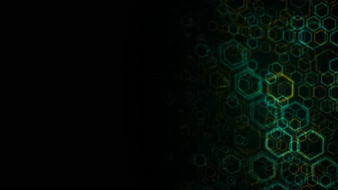 Modern Abstract Holographic Hexagon Horizontal