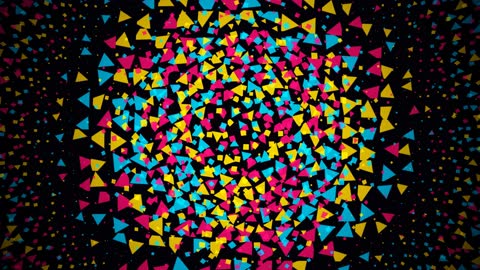 Modern Abstract Layered Polygon Particles