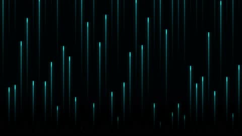 Modern Geometric Digital Rain Horizontal