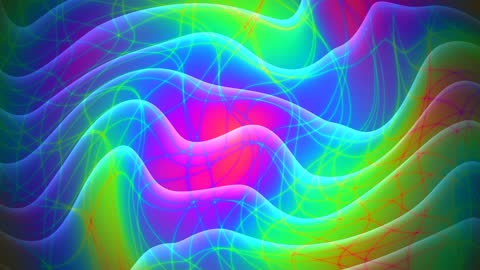 Neon Holographic Data Flow Abstract