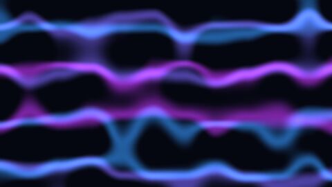 Neon Midnight Wave Background Horizontal