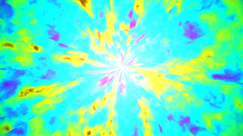 Neon Polygon Burst Rainbow Motion