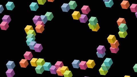 Orbit Collision Glow Cubes Random