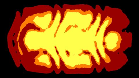 Overload Cartoon Fire Background Horizontal