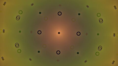 Pure Golden Fractal Night Horizontal