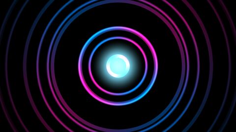 Radial Energy Pulse Wave Abstract