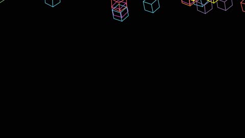 Rainbow Cubes Rain Until Overflow