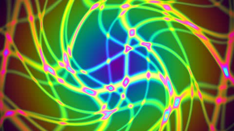 Rainbow Light Trails Warp Background