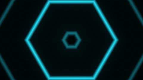 Resonating Neon Hexagonal Beacon Horizontal