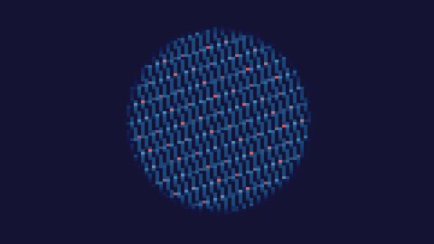 Retro Abstract Data Sphere Loop