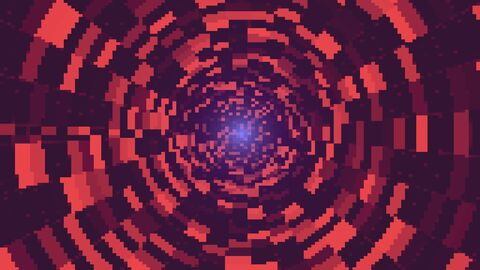 Retro Binary Tunnel Loop Pixelated