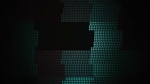 Retro Cyber Glitch Halftone Horizontal
