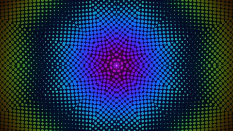 Retro Geometric Rainbow Kaleido Warp
