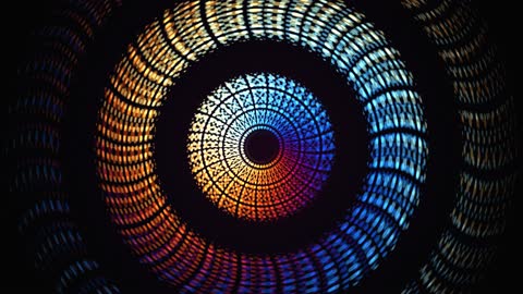 Retro Kinetic Halftone Vortex Loop