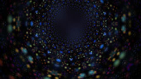 Retro Neon Data Spiral Halftone