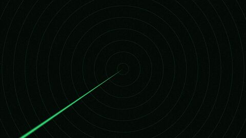 Retro Radar Sweep Background Horizontal