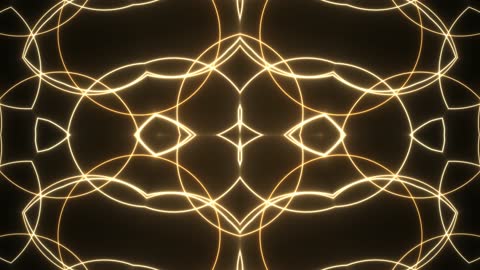 Rhythmic Golden Pulse Fractal Background