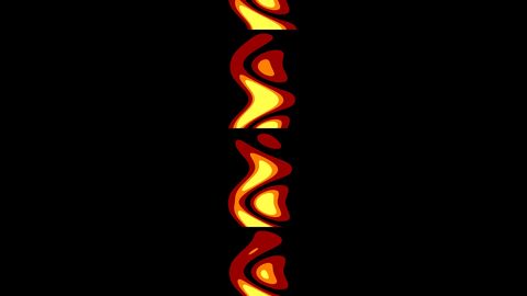 Roaring Cartoon Fire Horizontal 30fps