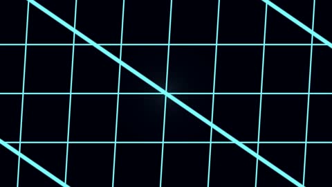 Rotating Cyber Cube Wireframe Horizontal