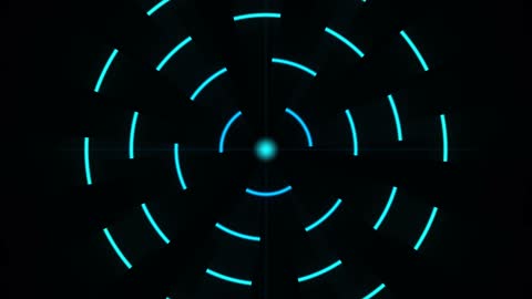 Rotating Neon Radial Interface Horizontal