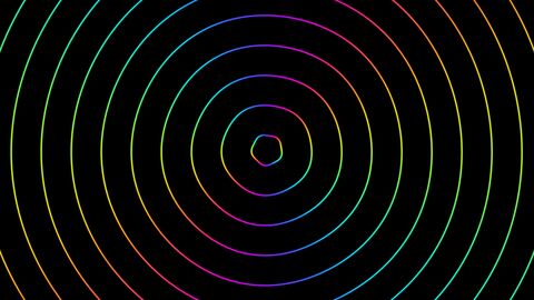 Seamless Looping Hyperspeed Rainbow Rings