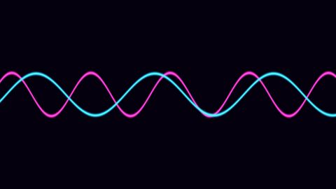 Seamless Looping Neon Sine Wave