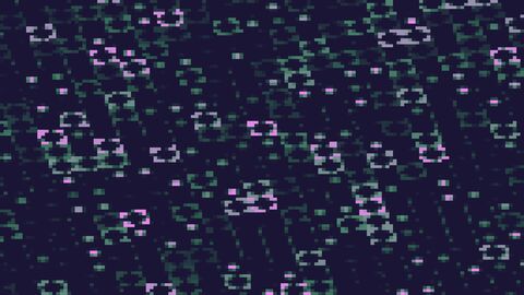 Seamless Tumbling Retro Glyphs Loop